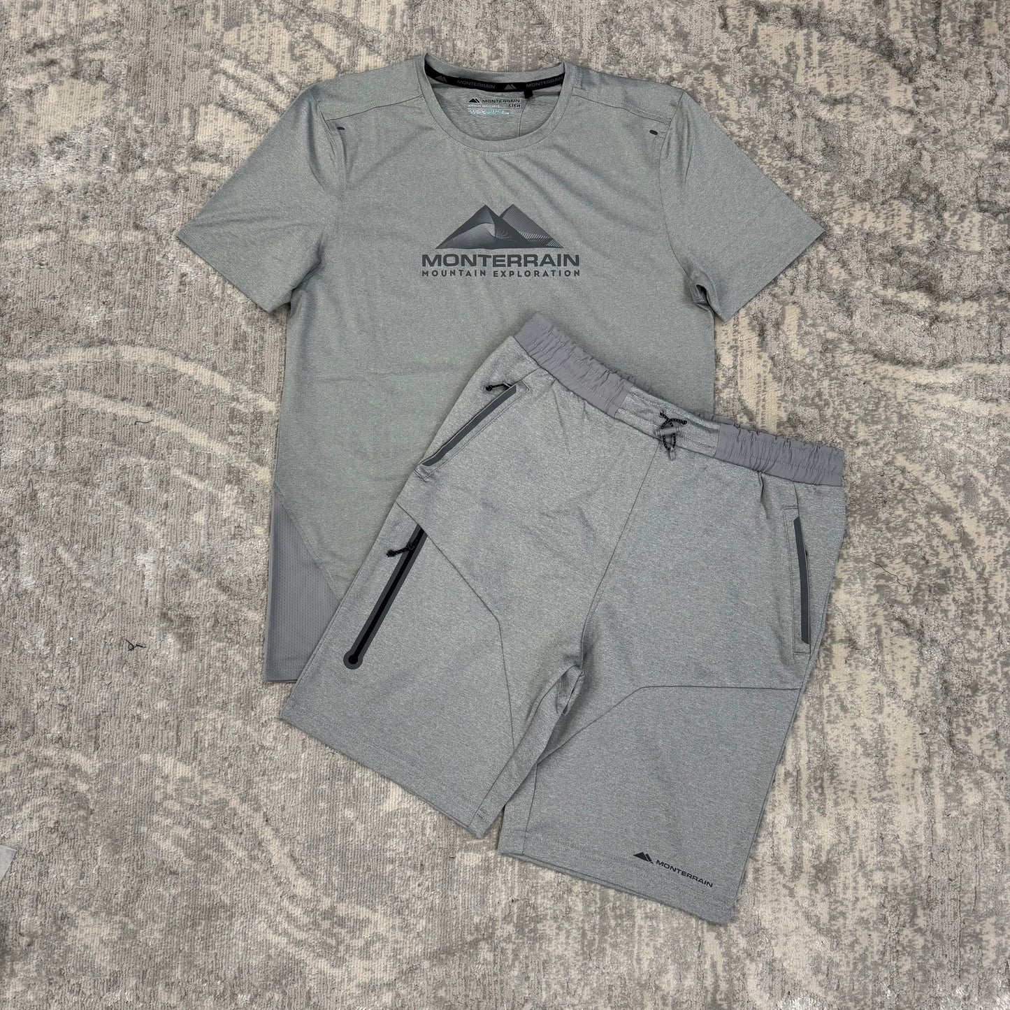 Monterrain Poly Twin Tshirt Set Space Grey