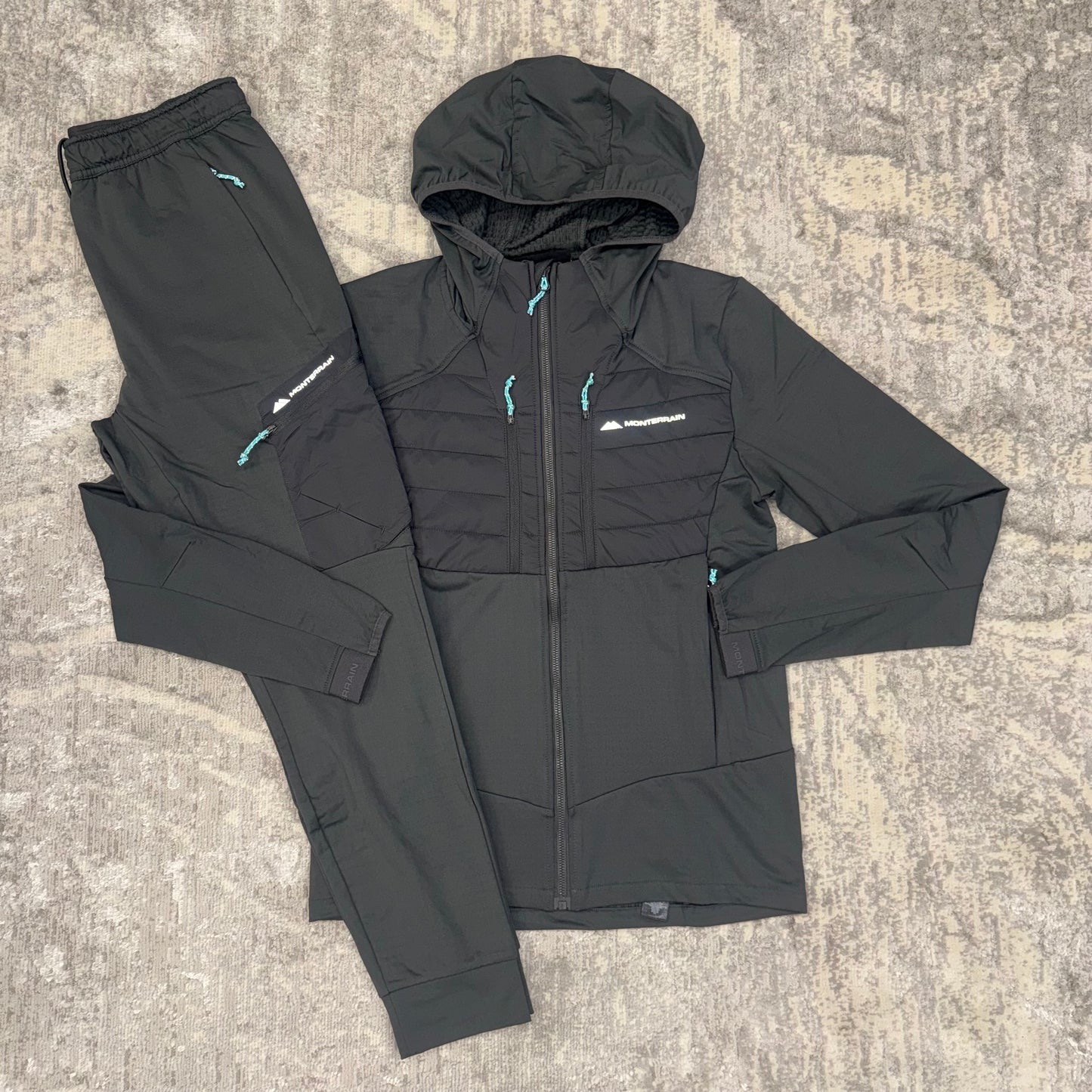 Monterrain Dinar Puffer Hybrid Tracksuit Grey/Blue