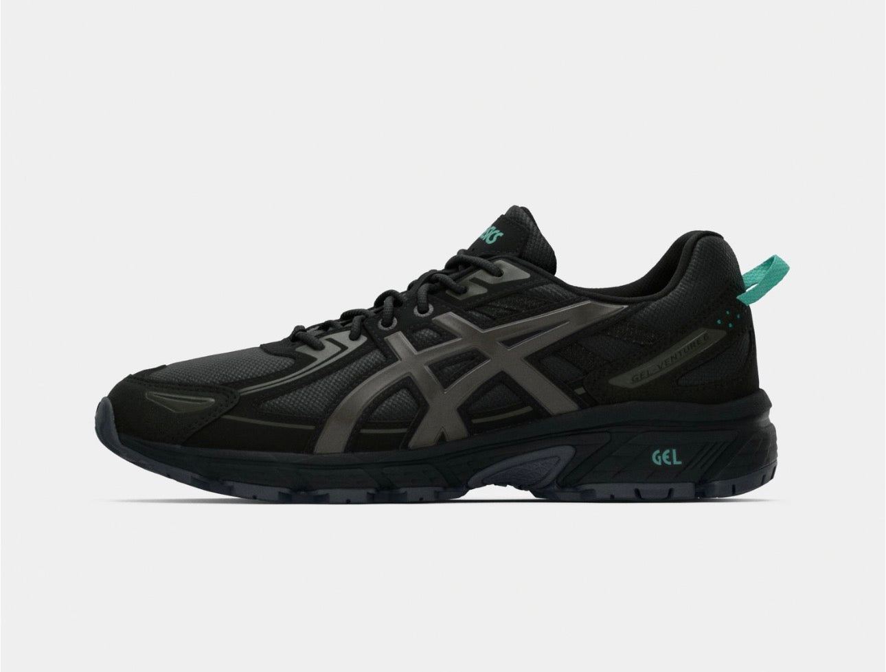 ASICS gel run black/Tourquoize