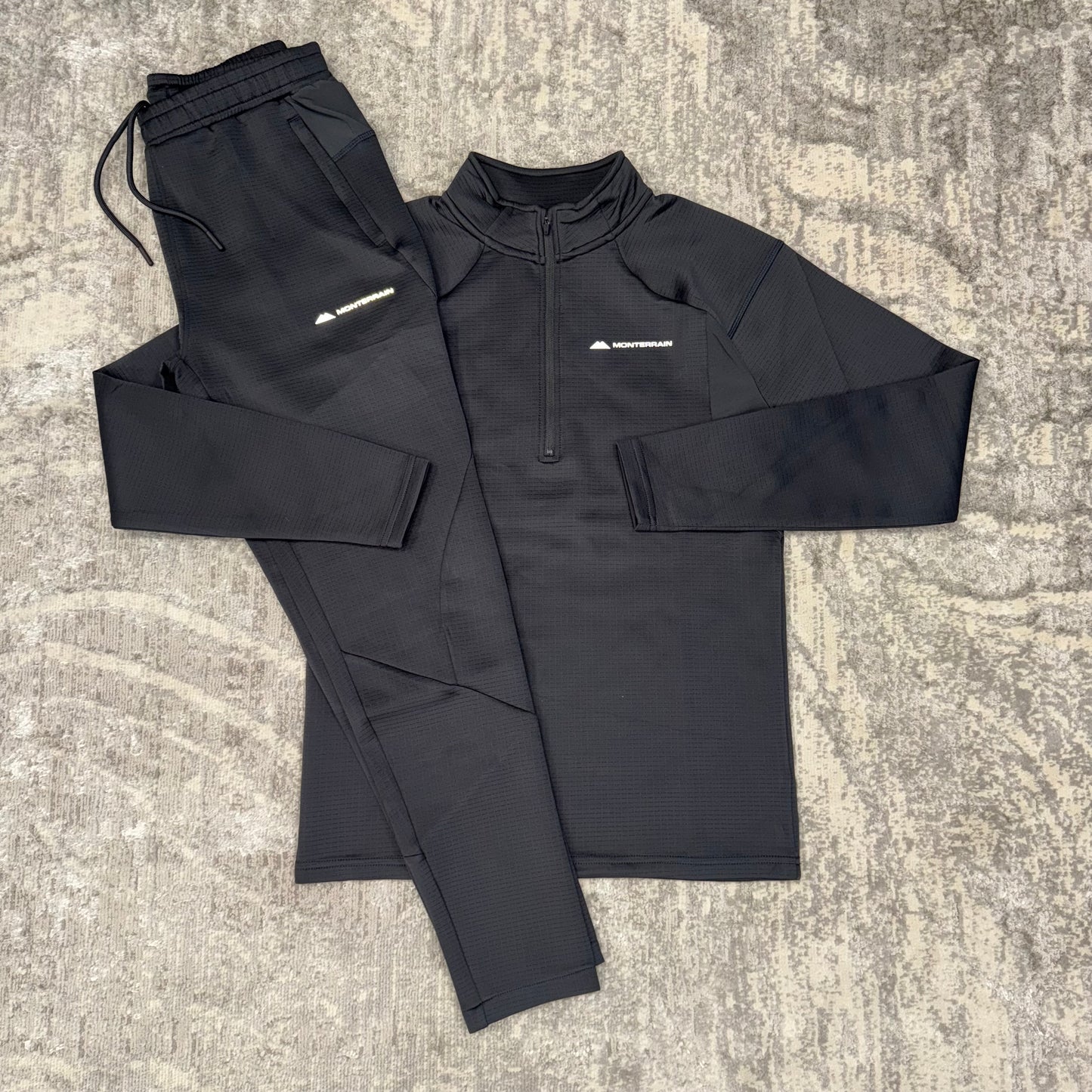 Monterrain Metric Poly Quarter Zip Tracksuit Steel Grey