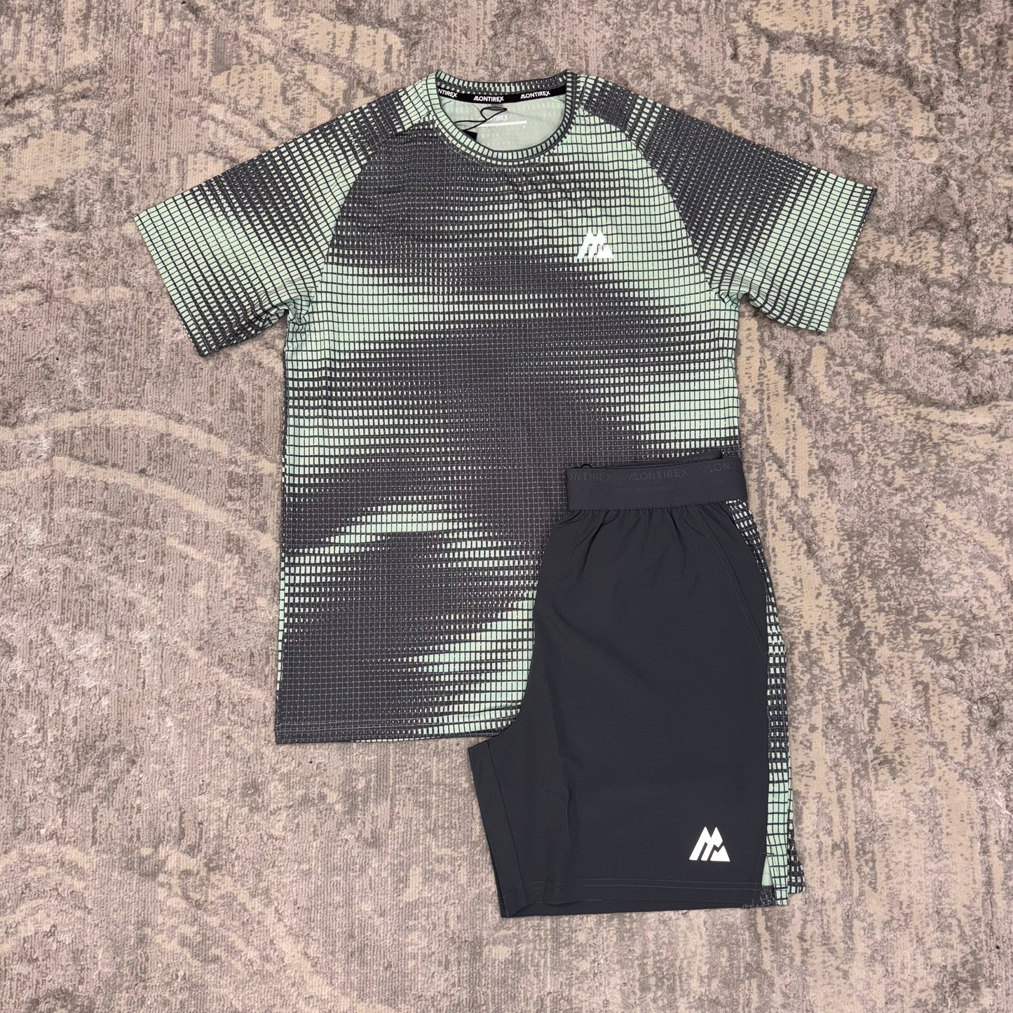 Montirex Peak Print Twin Set Sea Foam/ Slate Grey