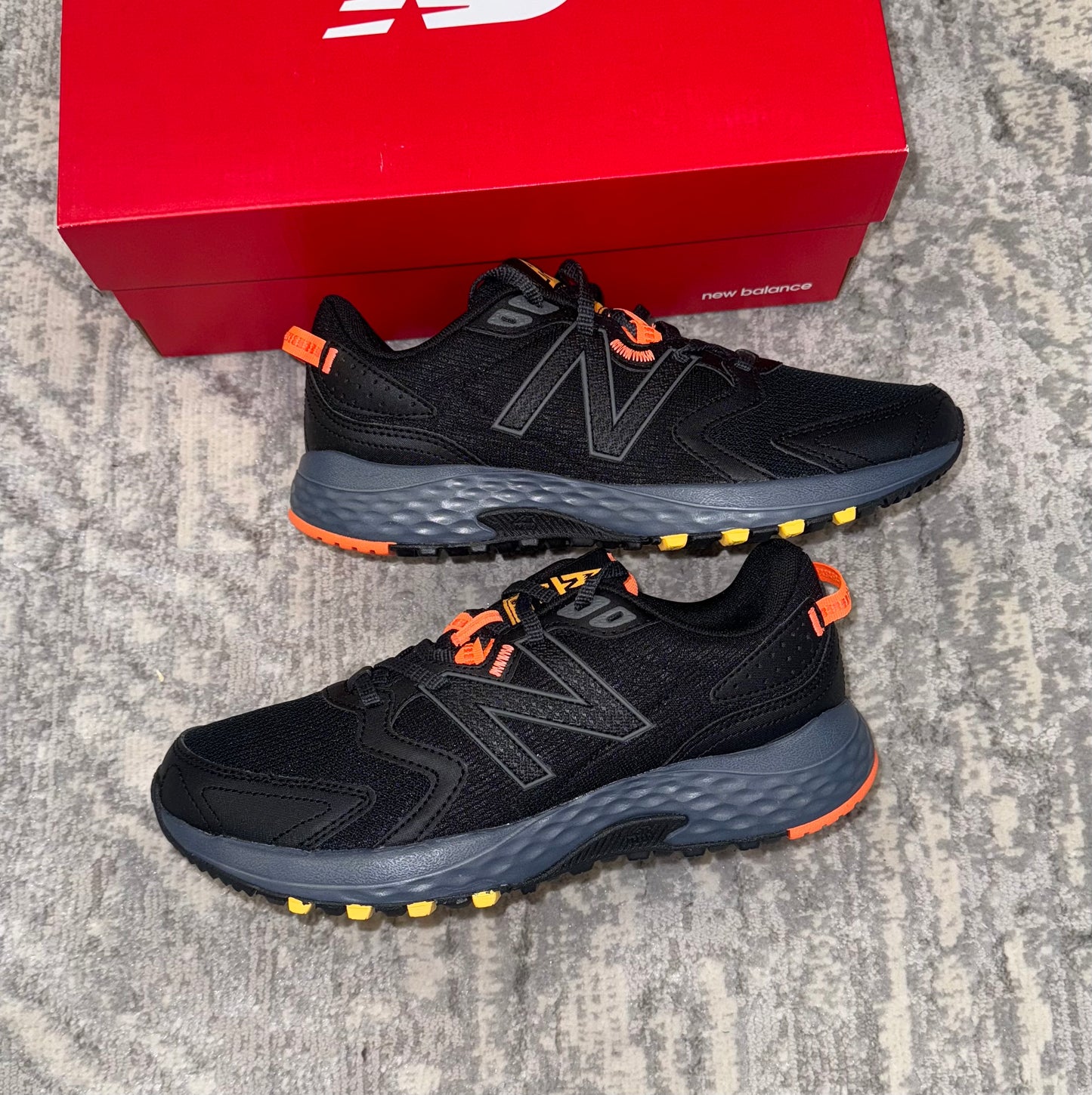 New Balance Black/Orange/Yellow Trainers