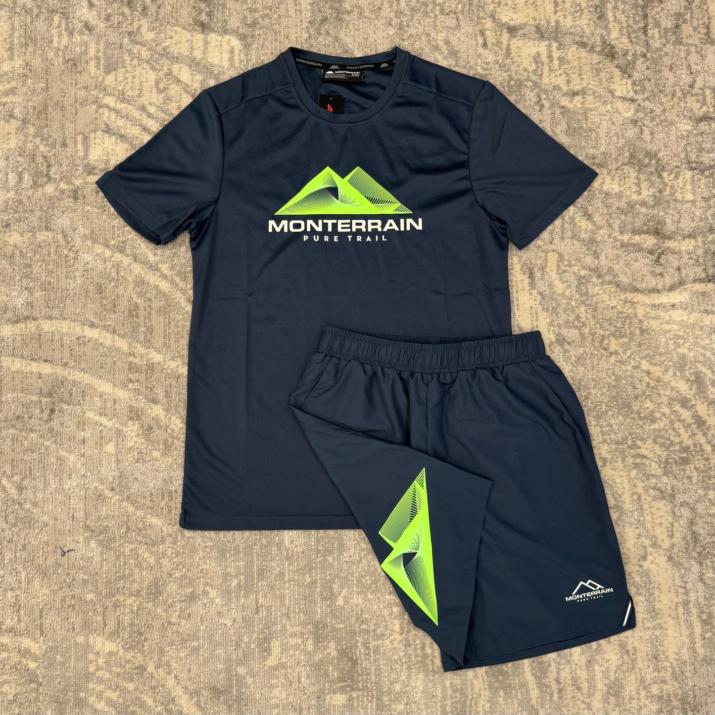 Monterrain Glow Run Twin Set Navy/Green