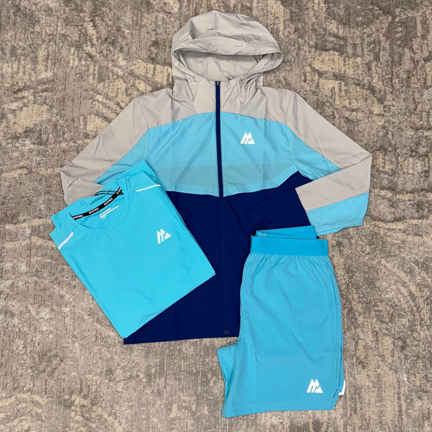 Montirex Charge 3 Piece Windrunner Set Neon Sky Blue