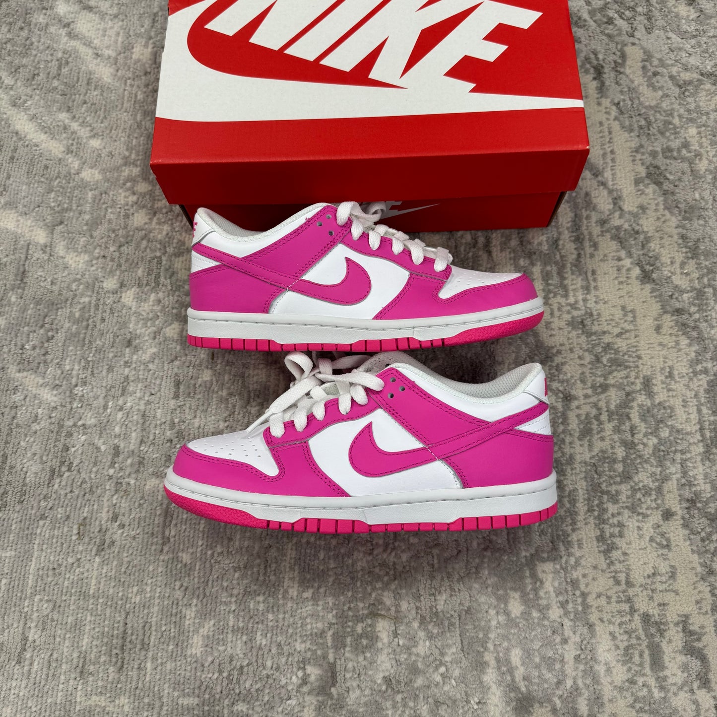 Nike Dunk Low White/Laser Fuchsia