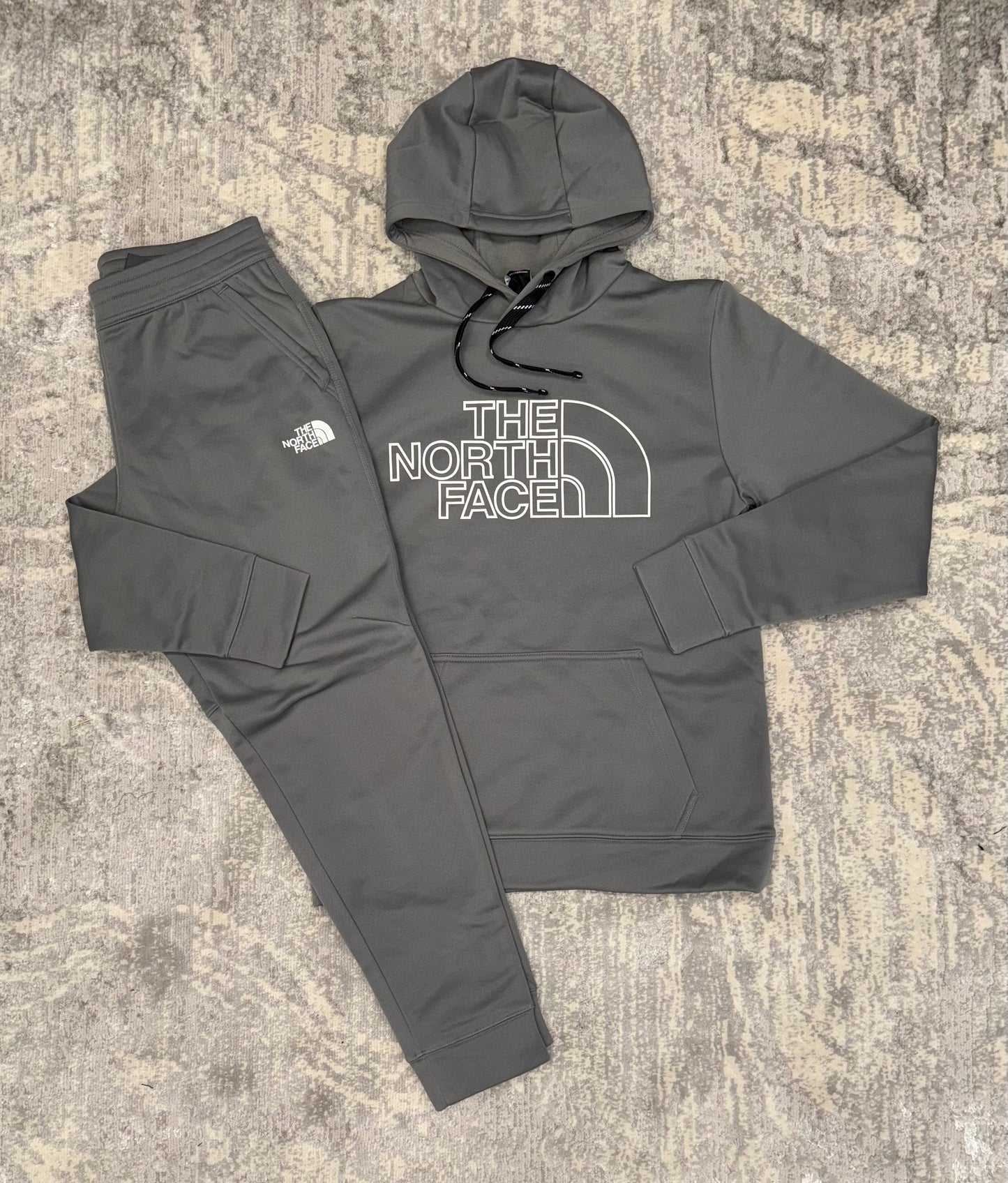 North Face Poly Tracksuit Grey