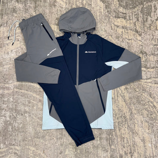 Monterrain Woven Tracksuit Navy/Grey/Baby Blue