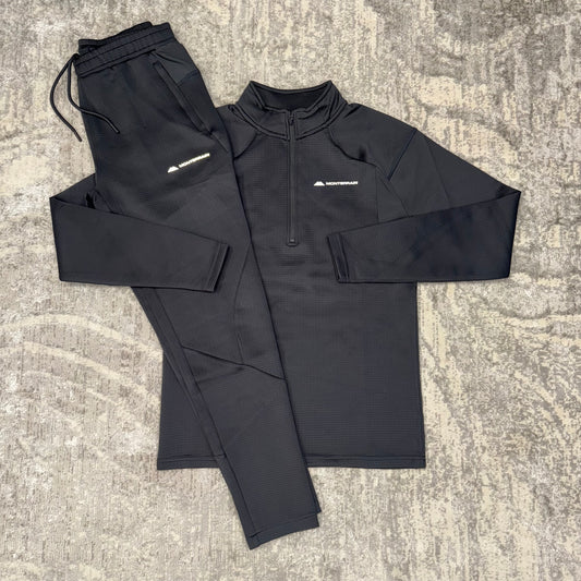 Monterrain Metric Poly Quarter Zip Tracksuit Steel Grey