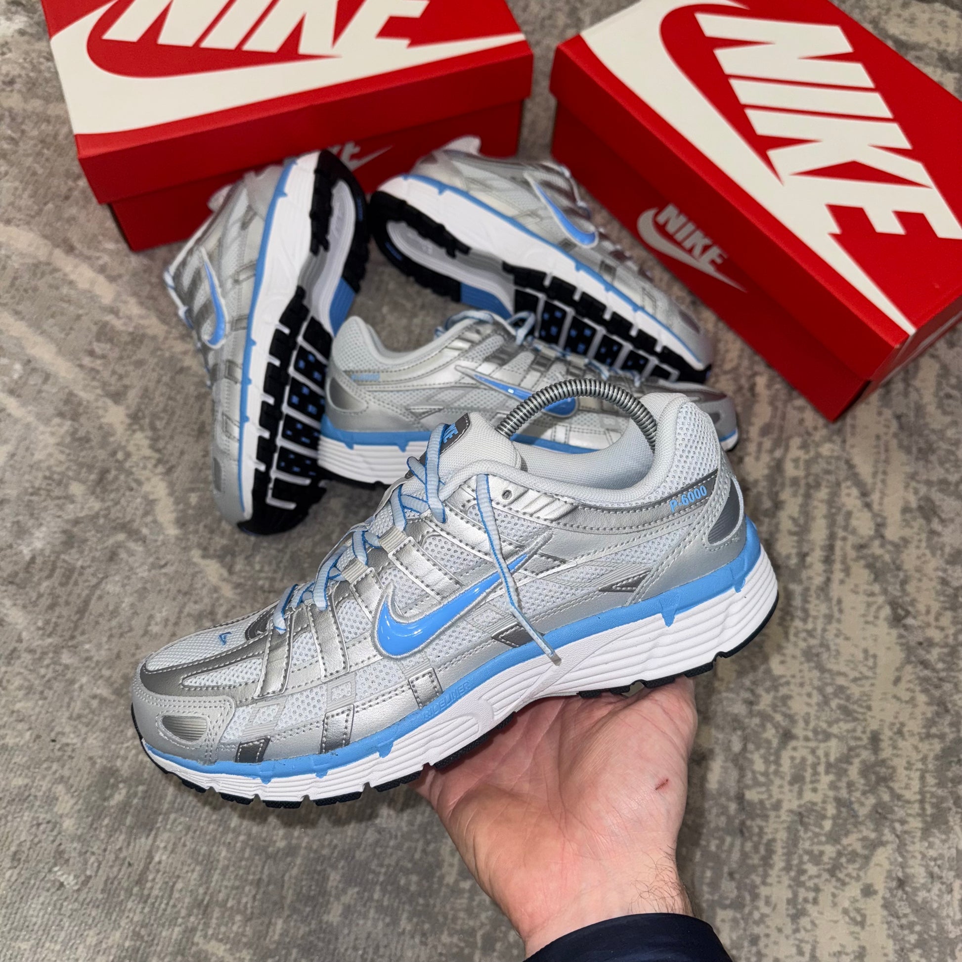 Nike P6000 Sky Blue/ Silver UK7 - Main Image