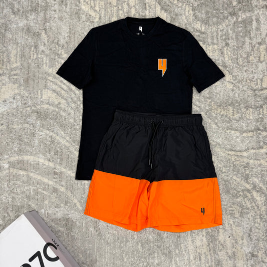 Yelir World Swim Twin Set Black/Orange