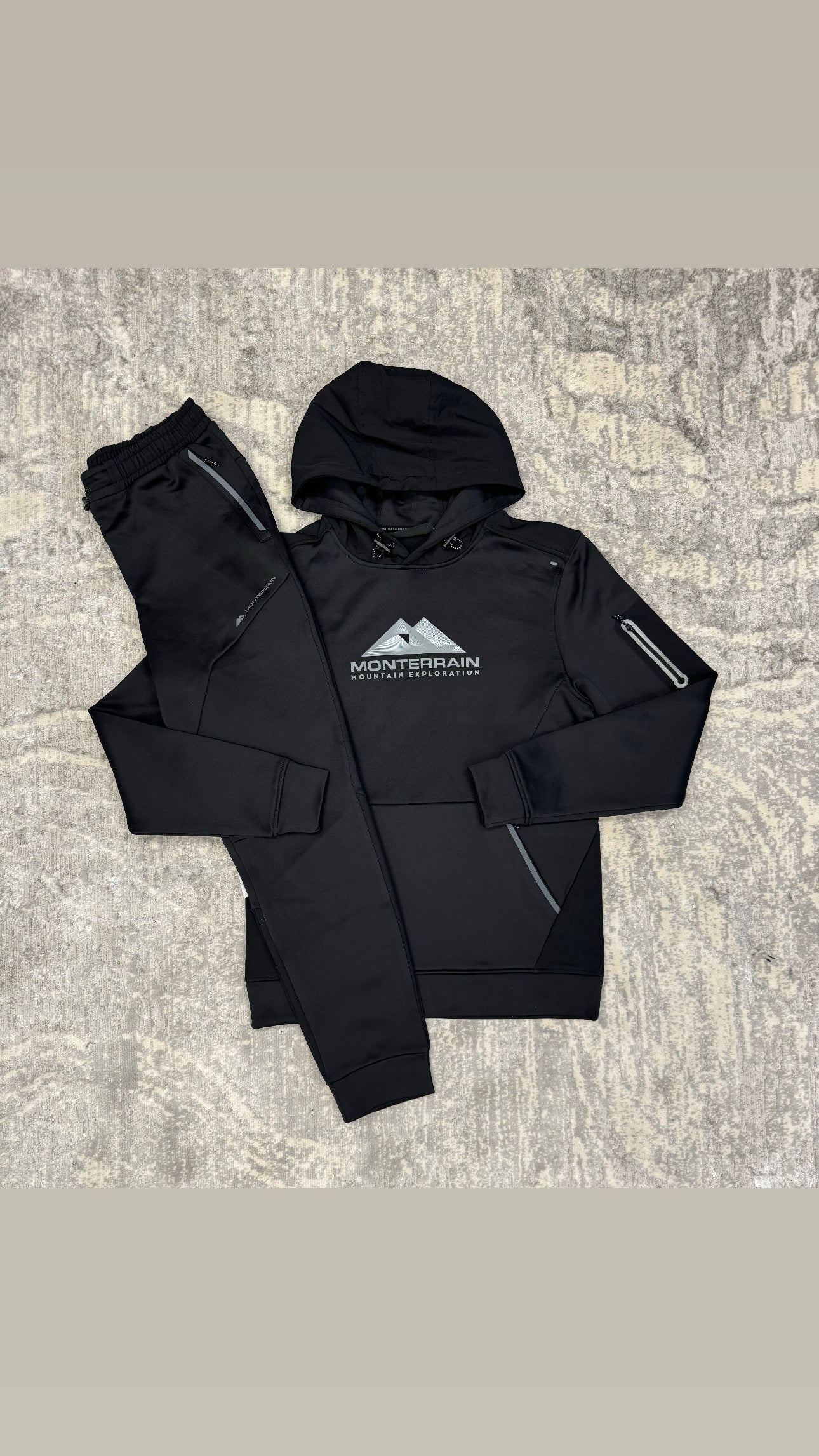 Monterrain Poly Fleece Tracksuit Black