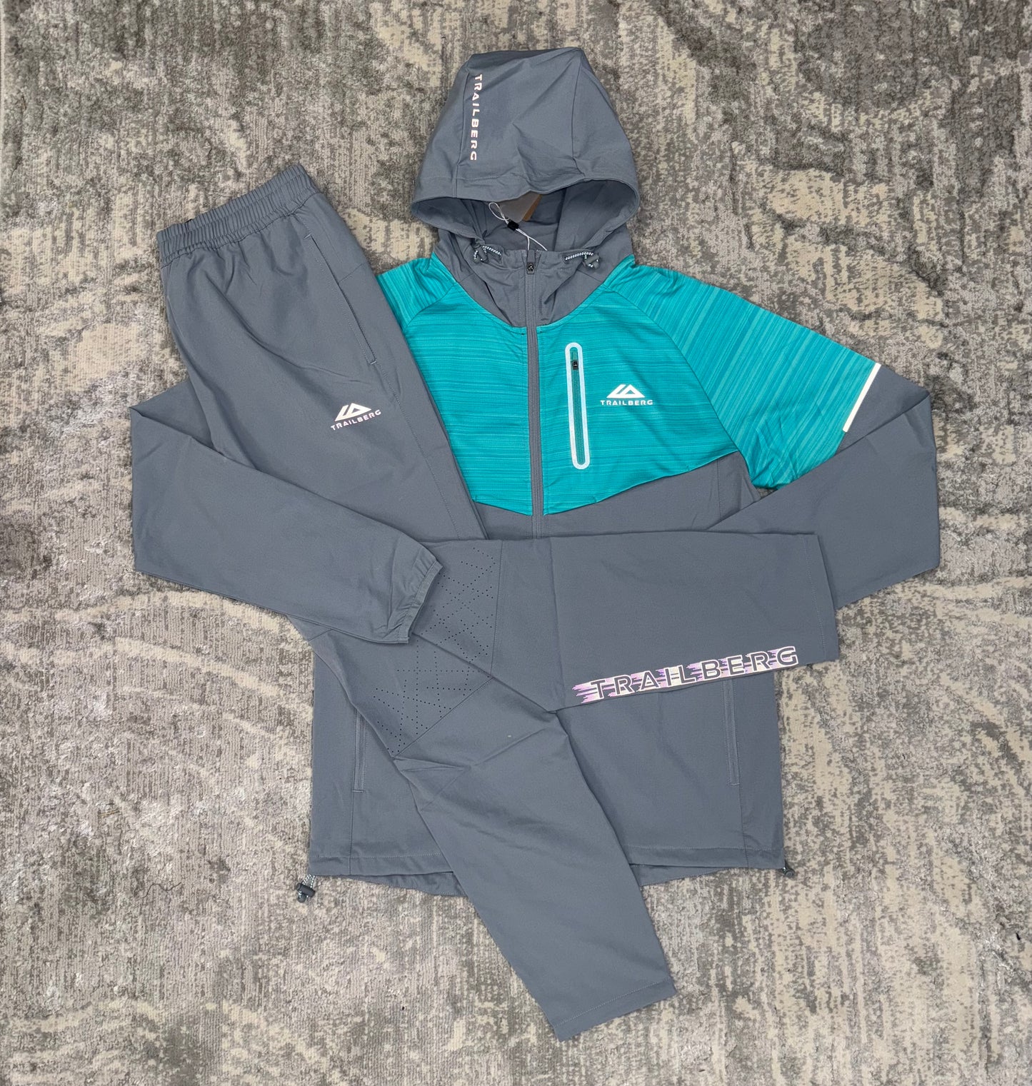 Trailberg Trail Tracksuit Grey/Turquoise