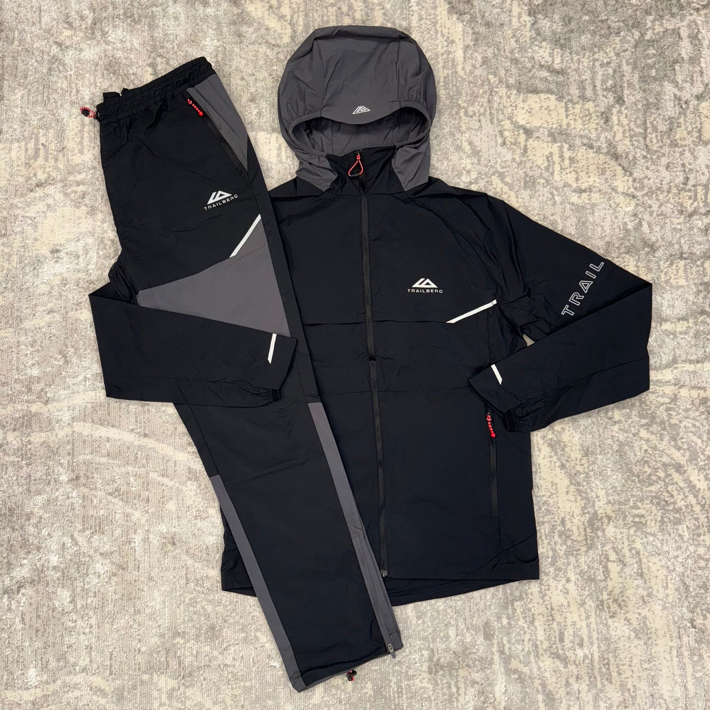 Trailberg Flex Tracksuit Black/Grey/Red