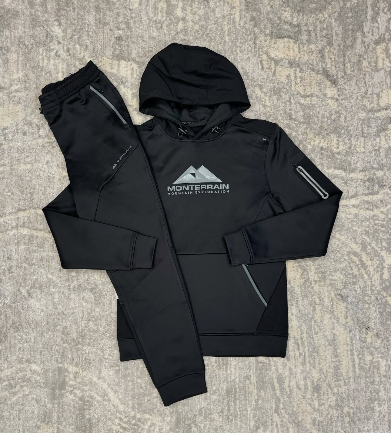 Monterrain Poly Fleece Tracksuit  Black
