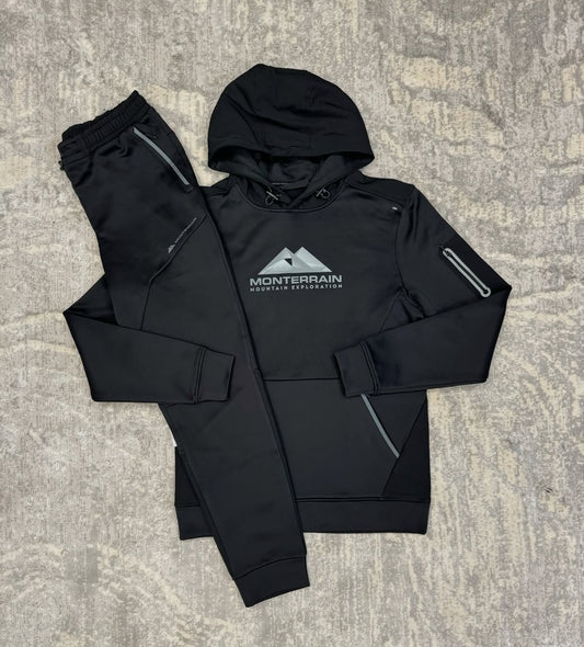Monterrain Poly Fleece Tracksuit  Black