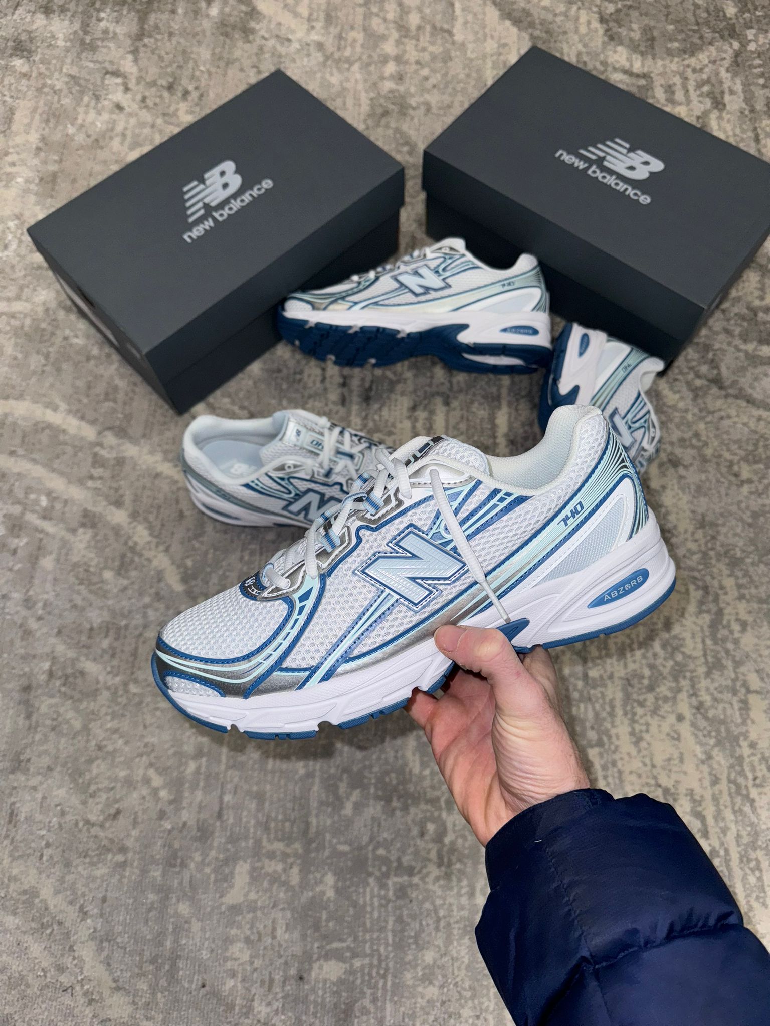 New Balance 740 White/Blue | Sneaker Dubs – sneakerdubs101